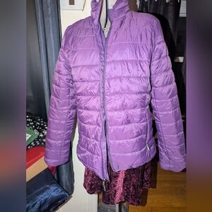 Women's Purple Puffer Jacket